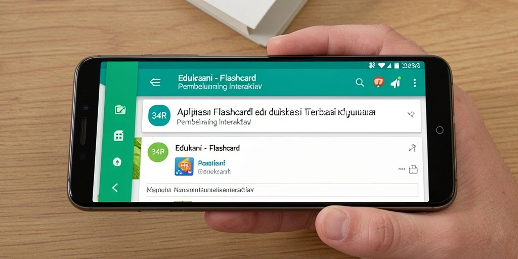 Tampilan antarmuka aplikasi Flashcard 34R yang intuitif dan menarik.
