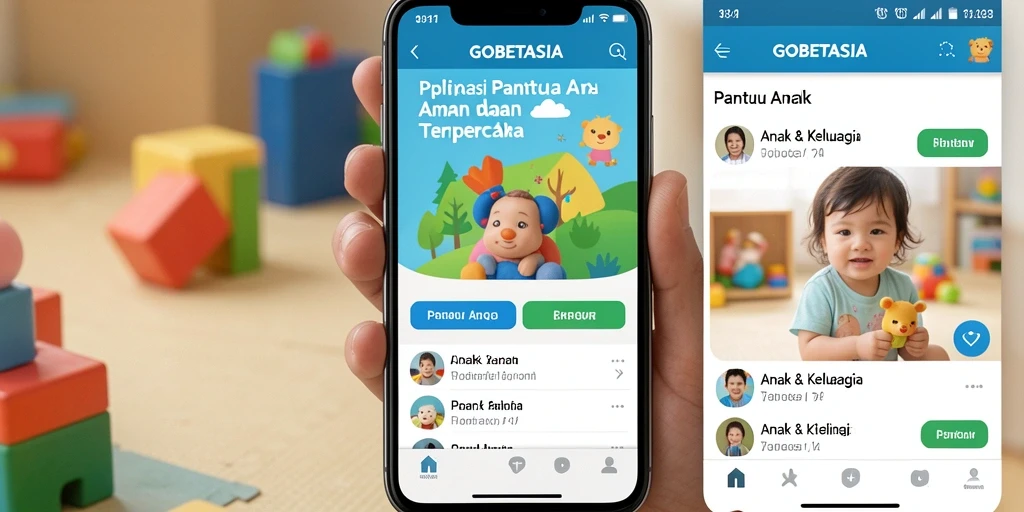Tampilan antarmuka aplikasi GOBETASIA untuk Pantau Anak yang intuitif.