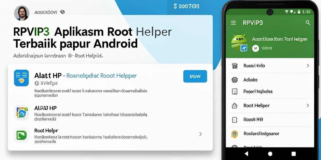 Screenshot utama RPVIP3 yang menunjukkan antarmuka aplikasi Root Helper.