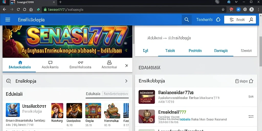 Tampilan antarmuka SENSASI777 yang informatif dan mudah dinavigasi.