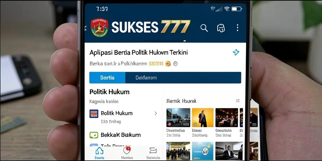 Antarmuka SUKSES777 menampilkan berita politik dan hukum secara jelas.